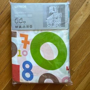 NEW IKEA number theme 3 piece twin sheets